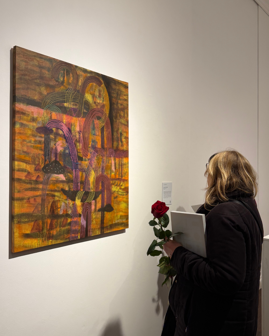 재이탈리아한국미술가협회 ARCOI 전시 "여기서, 그리고 그 너머(Qui e Oltre)" 개막식 모습