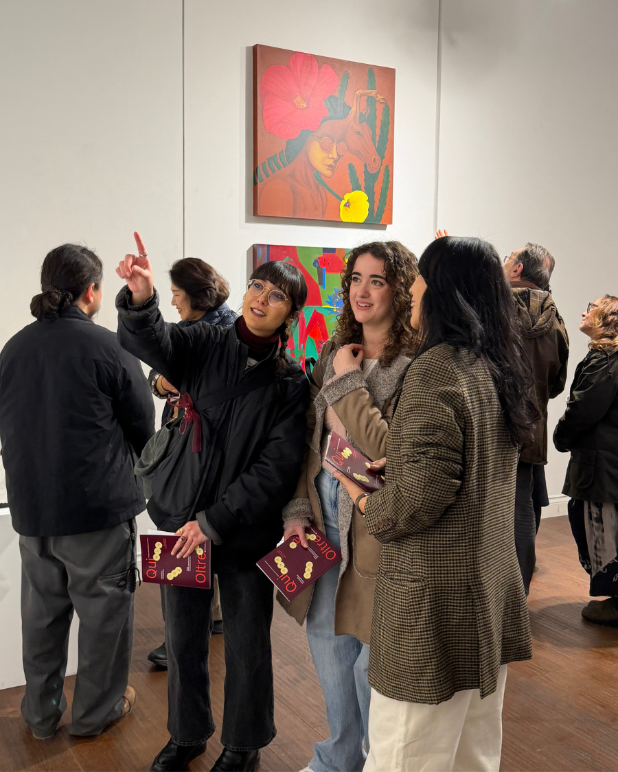 재이탈리아한국미술가협회 ARCOI 전시 "여기서, 그리고 그 너머(Qui e Oltre)" 개막식 모습