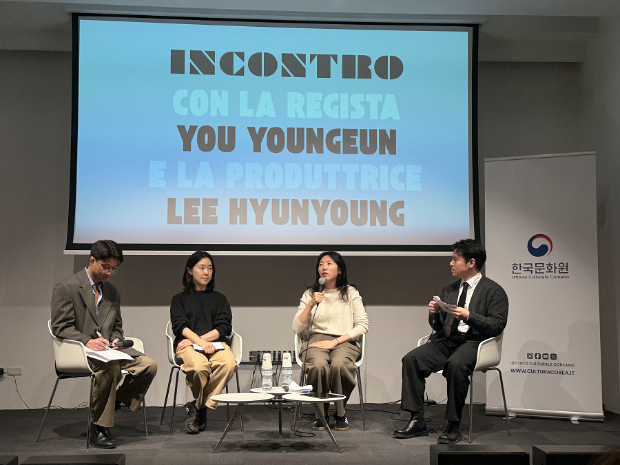 드라마 “이 사랑 통역 되나요?” 유영은 감독과 이현영 PD, 이탈리아국립영화학교에서 특강 및 주이탈리아한국문화원에서 토크쇼 모습