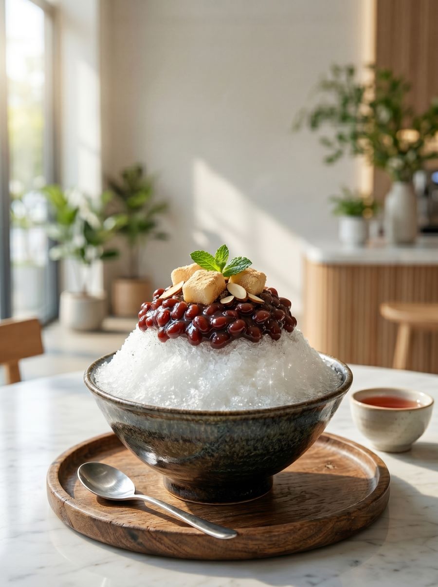 팥빙수 모습