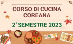 CORSO DI CUCINA COREANA - 2° SEMESTRE 2023