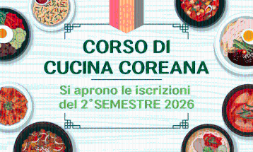 CORSO DI CUCINA COREANA 2° SEMESTRE 2026